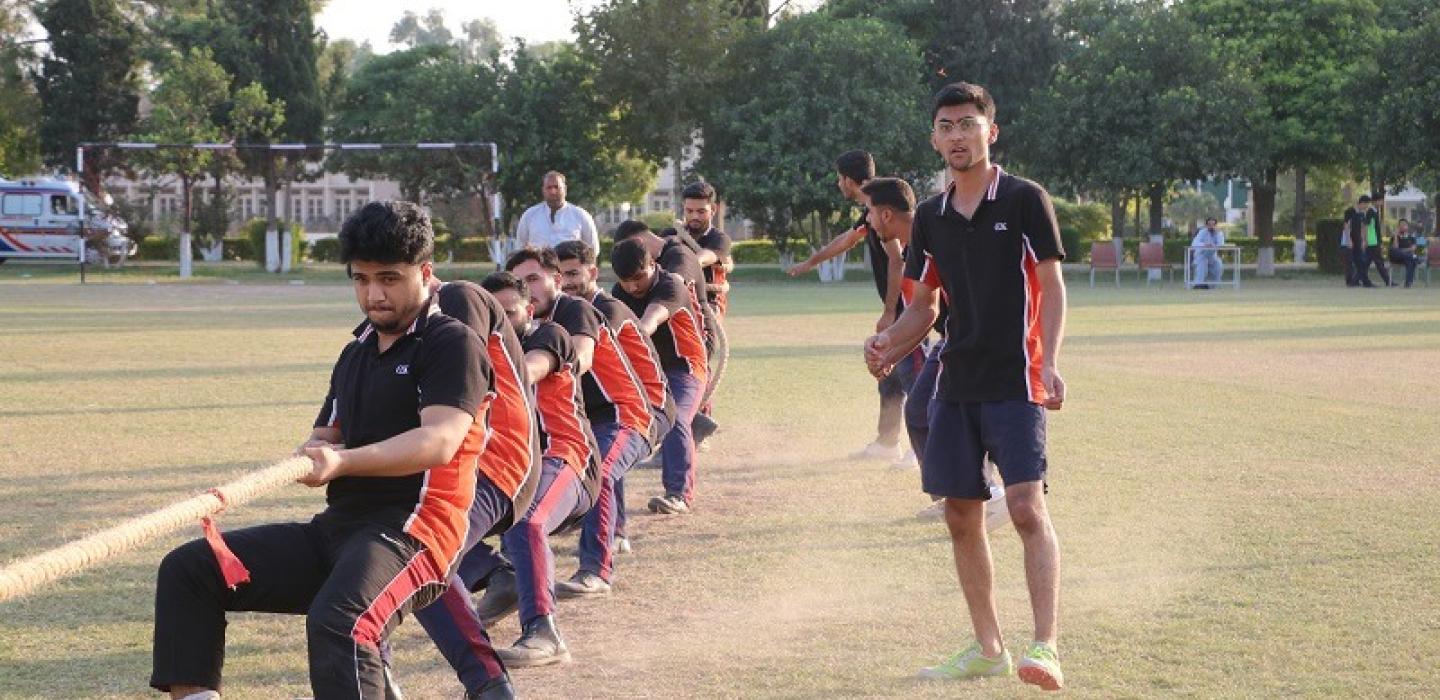 Tug of war competition - Ayub House